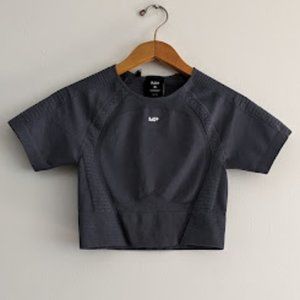 NWT MP Gray Tempo Seamless Crop Top Size M